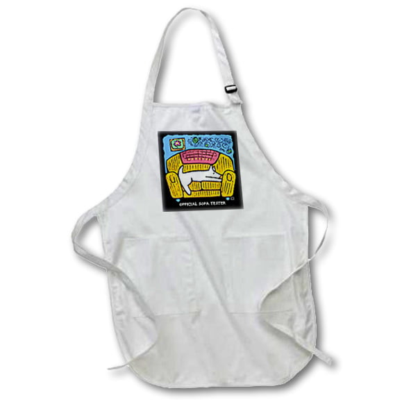 Pets Cartoon Dogs Dogs Funny Pets Puppies Funny Dogs Dog Dog Duty Sofa Tester Fernleaf Designs Funny Dog Gifts apr_36692_1 Full Length Apron with Pockets 22w x 30l 3dRose S 